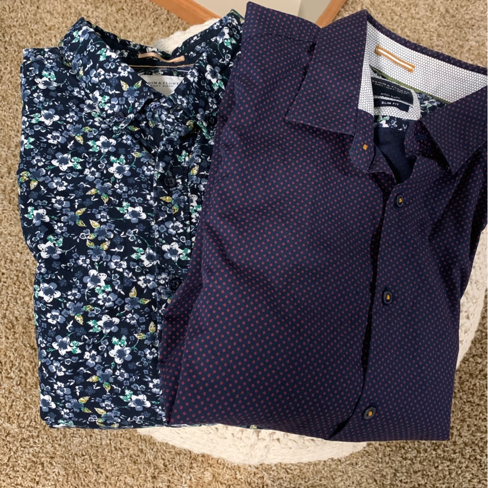 Denim & Flower men’s button down dress shirts